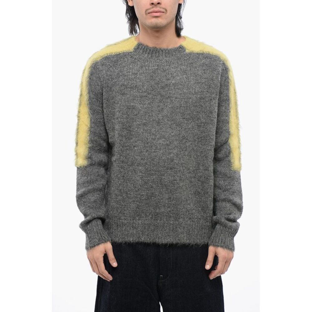 Wool Sweater with Contrasting Bands